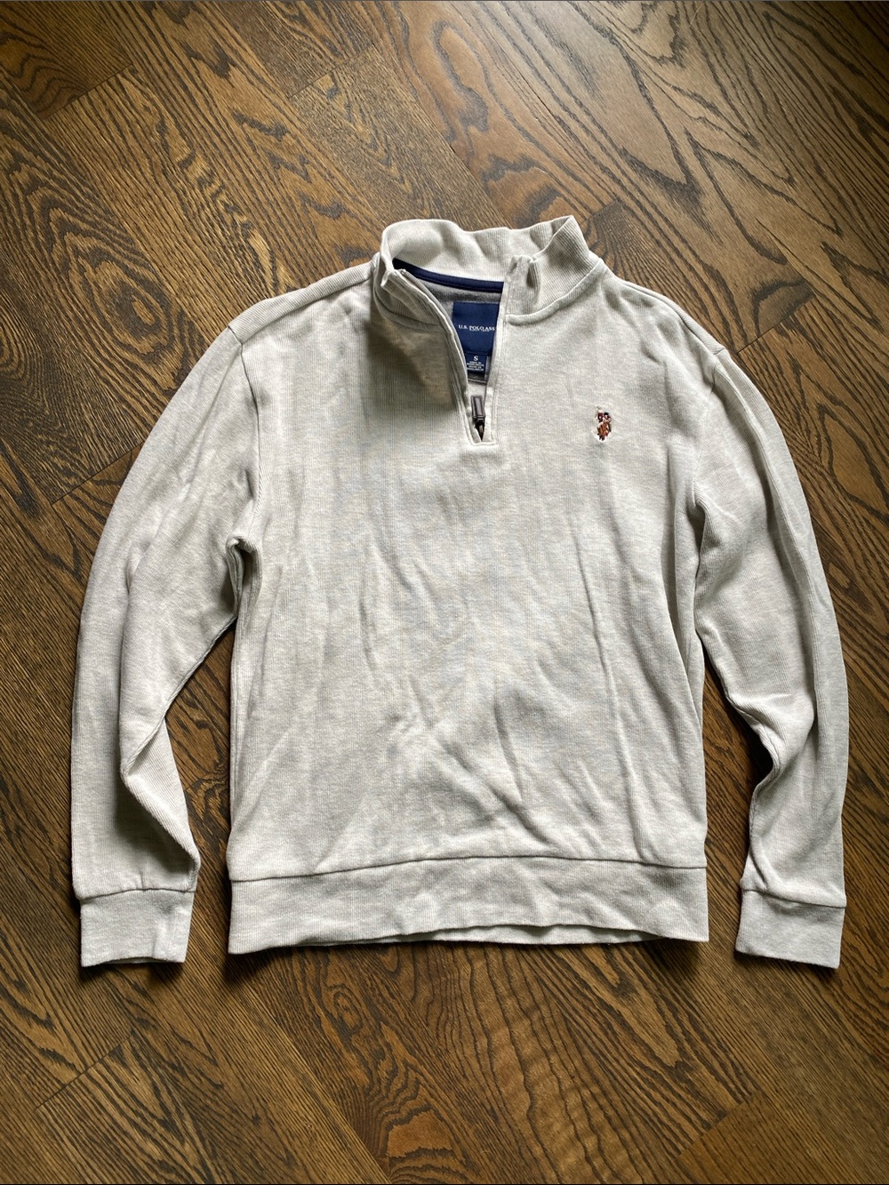 Polo by Ralph Lauren Heather Light Gray Quarter-Zip Pullover